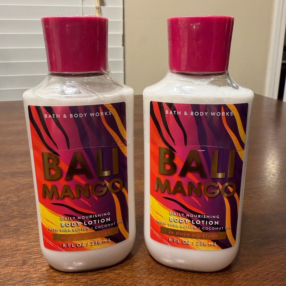 Bath & Body Works Bali Mango Lotion - Pink, Purple, and Orange